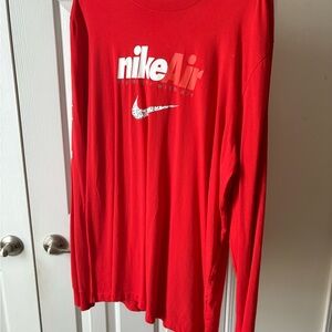 Nike Air Red Long Sleeve Shirt